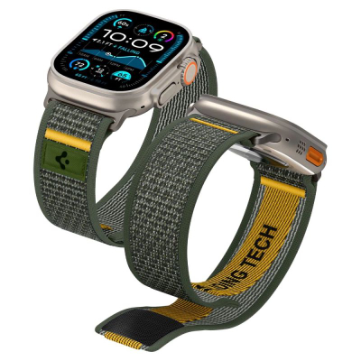 Rrip ore Spigen Athlex Air për Apple Watch, material tekstil sportiv, mbyllje me velcro, jeshile Active Green