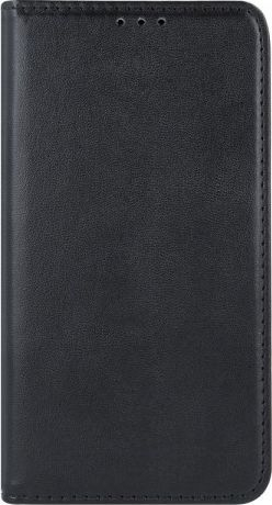 Këllëf flip TelForceOne për Huawei Y6P, lëkurë eko, me portofol, i zi