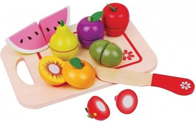 Lodër prerje frutash Lelin Fruit Cut, dru, me magnet, shumëngjyrëshe