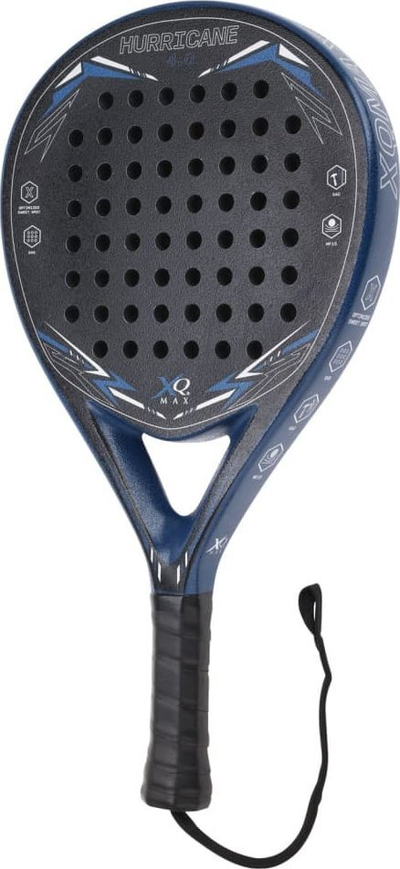 Raketa padel XQ Max Hurricane, për të rritur, blu e zezë