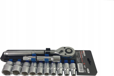 Set çelësash tubash Forsage Ratchet 1/2", 12 copa, Cr-V