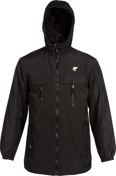 Xhaketë anorak Explorer për burra, kundër ujit, me fleece, e zezë