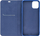 Mbulese telefoni OEM LUNA Book Carbon për Samsung Galaxy S23, kapak libër me xhep për karta, blu