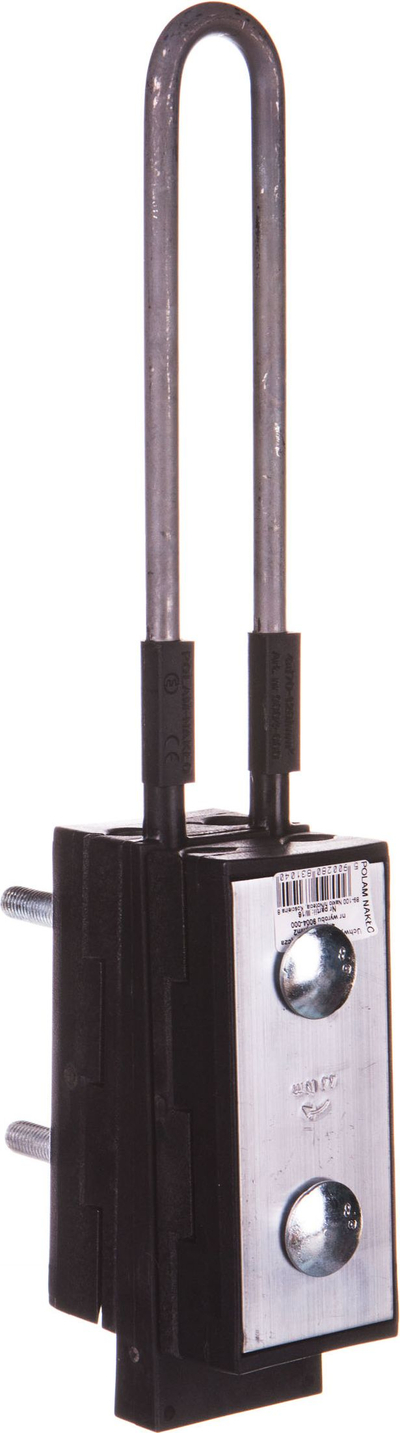 Mbajtës fundor Polam Naklo 4x, 70-120mm², për fijet ajrore, i zi
