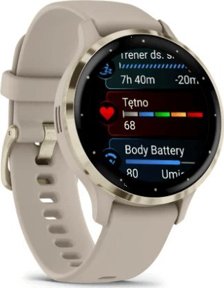 Ora e mençme Garmin Venu 3S, me GPS, bateri gjer në 10 ditë, ari i butë