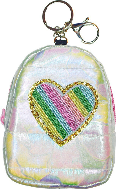 Portofol çantë shpine Stnux Puffy Wallet Keychain Backpack STN 8806 P12, me varëse metalike, shumëngjyrësh