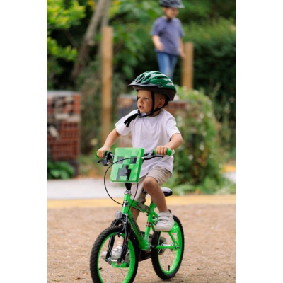 Детски велосипед Huffy Minecraft, 16", помошни тркала, зелен