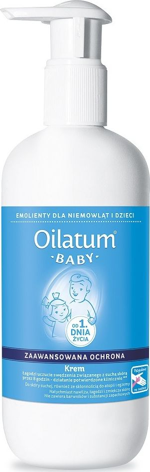Krem trupi Oilatum Baby, për bebe dhe kalamaj, 350 ml, i bardhë