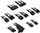 Set zgjatuesh kabllosh Kolink Core Pro 12VHWPR Type 2, braided, 16 pin, i zi edhe i bardhë