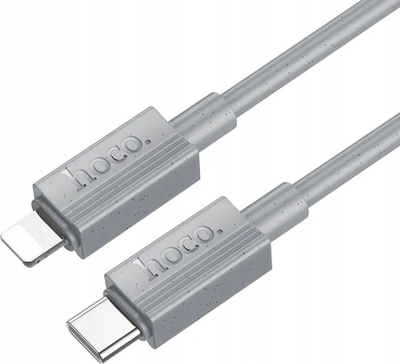 Kabllo Hoco X107 USB C në Lightning, PD 27W, 1m, gri