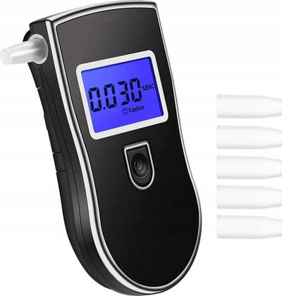 Alkooltestues Tytan AT-818, ekran LCD, me gryka dhe kuti, i zi
