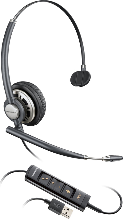 Kufje Poly EncorePro 715, njëanëshe, USB A, e zezë