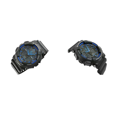 Ora dore Casio G Shock GA 100, kronometër, rezistente ndaj ujit 20 bar, e zezë