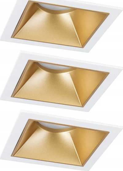 Spot i futur LED Paulmann Cole Coin 3-STEP DIM, set 3x6W, 2700K, i bardhë me të artë