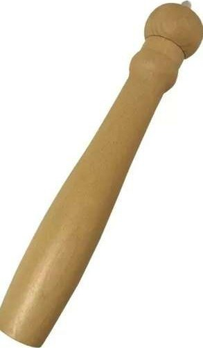 Mulli druri për kripë edhe piper, me dorë, 35cm, dru ahu natyral