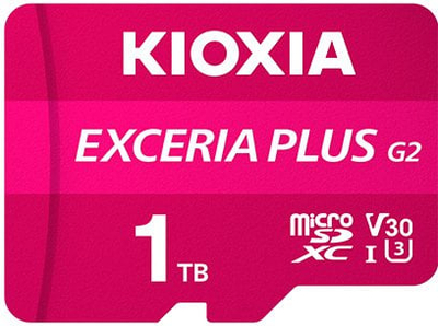 Мемориска картичка microSD Kioxia Exceria Plus G2 LMPL2M001TG2, 2TB, V30 A1, црвена