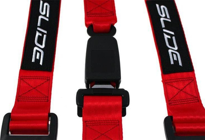 Rrip sigurimi sportiv SLIDE 3P, 2", 3 pika, i kuq