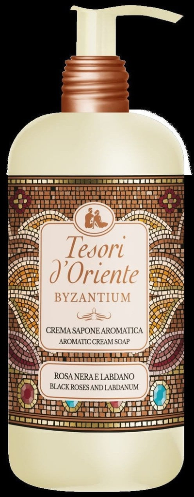 Sapun kremoz për duar Tesori d'Oriente Byzantium, aromatik, me trëndafil të zi dhe labdano