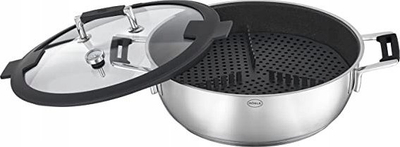 Avullore gatimi Ballarini Silence Pro, 28cm, shtresë jo ngjitëse, e argjendtë