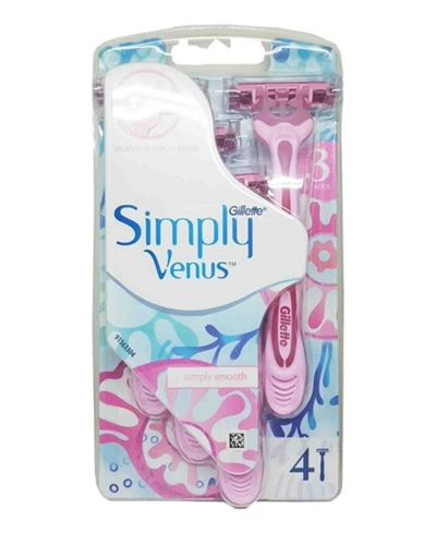 Brisqe për rrojë Gillete Simply Venus 3 Plus, 4 copë