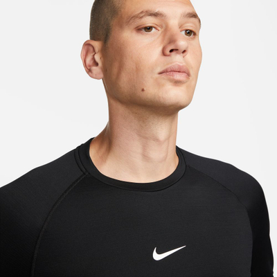 Тренинг блуза Nike Pro Warm, Dri FIT, со долги ракави, црна