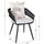 Karrige alumini Camden HM6141.01, 56x60x87cm, me jastëk ecru, anthracite