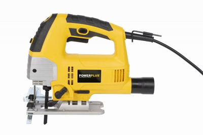 Вертикална електрична пила POWERPLUS Jigsaw, 810W, ласер, жолта