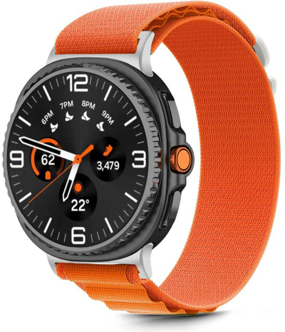 Rrip ore Tech-Protect Nylon Stripe për Samsung Galaxy Watch 40 44 46mm, najlon, portokalli