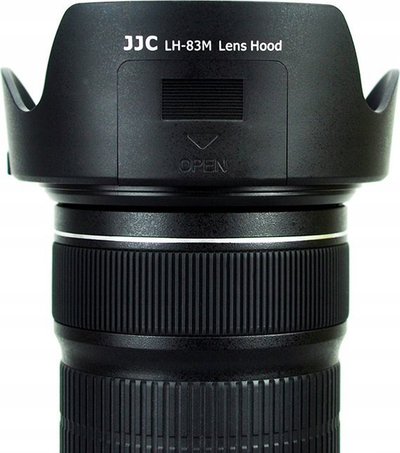 Parasollë objektivi JJC LH-83M, në vend të Canon EW-83M, për Canon EF 24-105mm F3.5-5.6 IS STM, e zezë