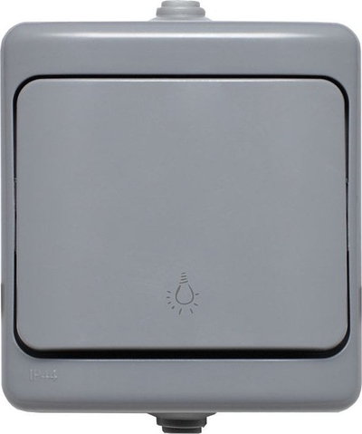 Buton drite KOS BRYZA Light 180003, IP54, 10AX 250V, gri