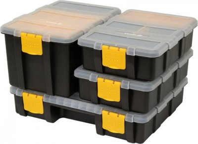 Set organizuesish pune Topex, 4 pjesë, plastikë PP, ngjyrë e zezë