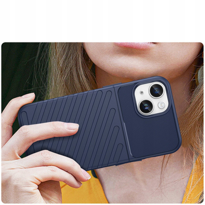 Futrollë telefoni Hurtel Thunder Case për iPhone 14 Plus, TPU, mbrojtëse e fortë, blu