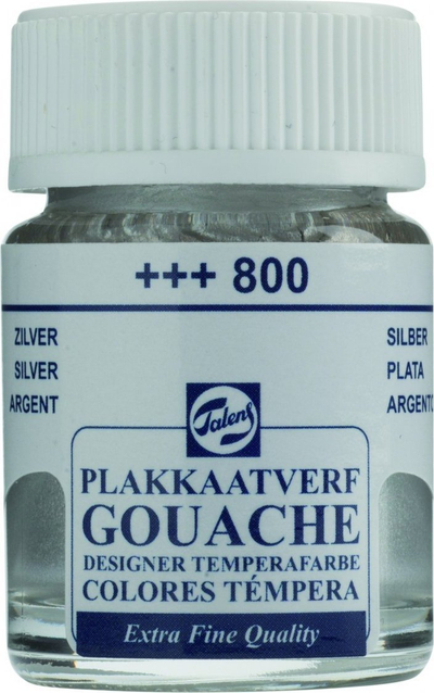Bojë gouache Talens Extra Fine 800, 16ml, argjend metalik