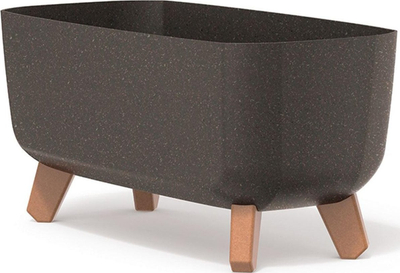Vazo lulesh Flowerpot GRACIA CASE ECO WOOD, 39cm, ngjyrë kafe