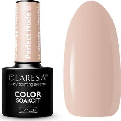 Llak xhel për thonj Claresa SoakOff Color Perfect Nude nr. 6, UV LED, 5 g