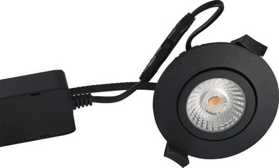 Spot tavani LED Nordtronic Low Profile ECO, 6W, 2700K, IP54, i zi
