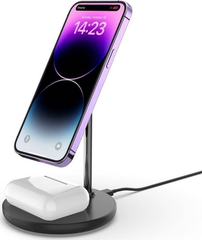 Karikues wireless magnetik Tech-Protect QI15W-A21 2n1, 15W, USB-C, i zi