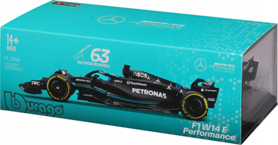Maket makine Mercedes W14 Race 2023, shkalla 1:24, me pilot