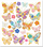 Ngjitësa dekorative Dalprint Butterflies, me shkëlqim, fletë 10 x 24 cm, shumëngjyrëshe