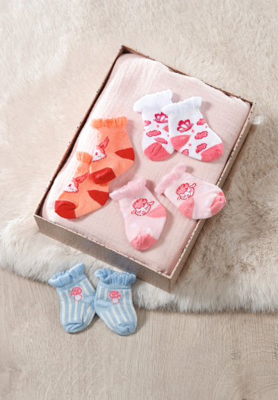 Çorape për kukulla Baby Annabell 709627, set 2 palë, për kukulla deri 43cm, shumengjyrëshe
