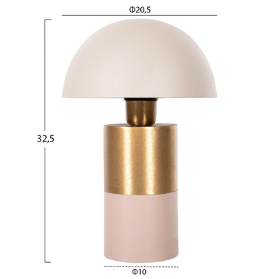 Llambë tavoline Pune Φ20,5x32,5Hcm (HM4245.10), bezhë/ ari