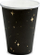 Gota letre Black Cups, 260ml, set 6 copë, të zeza