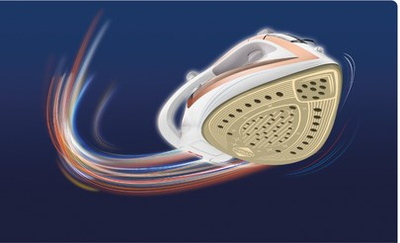 Hekur me avull Tefal Turbo Anti-Calc FV5697E1, 3000W, shpërthim avulli 270 g/min, i bardhë rozë