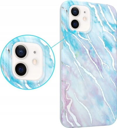 Kapak telefoni Maxximus MX Marble për Samsung S21, TPU i butë, model mermeri, i bardhë