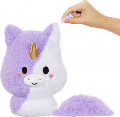 Lodër pelushi Fluffie Stuffiez Unicorn Large, me push që çahet, shumëngjyrësh