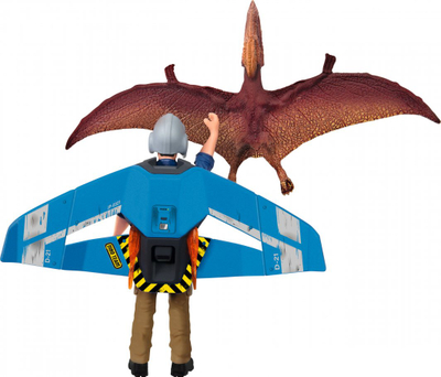 Figurë lodër Schleich Dinosaurs Jetpack Chase, set me Tupuxuara dhe Maks, shumëngjyrëshe