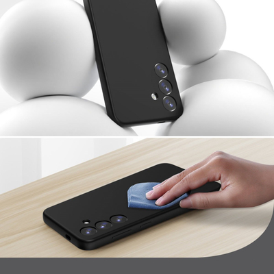 Kapak telefoni 4smarts Silicone Case Cupertino për Samsung Galaxy A56, silikoni, kundër goditjeve, i zi