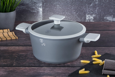 Set tenxheresh dhe tigani Berlinger Haus BH-7079 Aspen, veshje titani, i përshtatshëm për induksion, gri