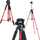Stativ trekëmbësh për kamera Mozos SF-PRO-RED, lartësi deri 170 cm, alumini, i kuq