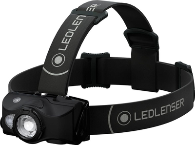 Dritë koke Ledlenser MH8, LED, e rikarikueshme, e zezë